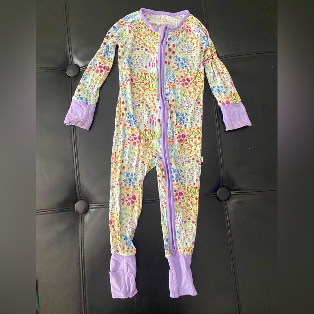 Little sleepies zippy- floral (6-12mo)